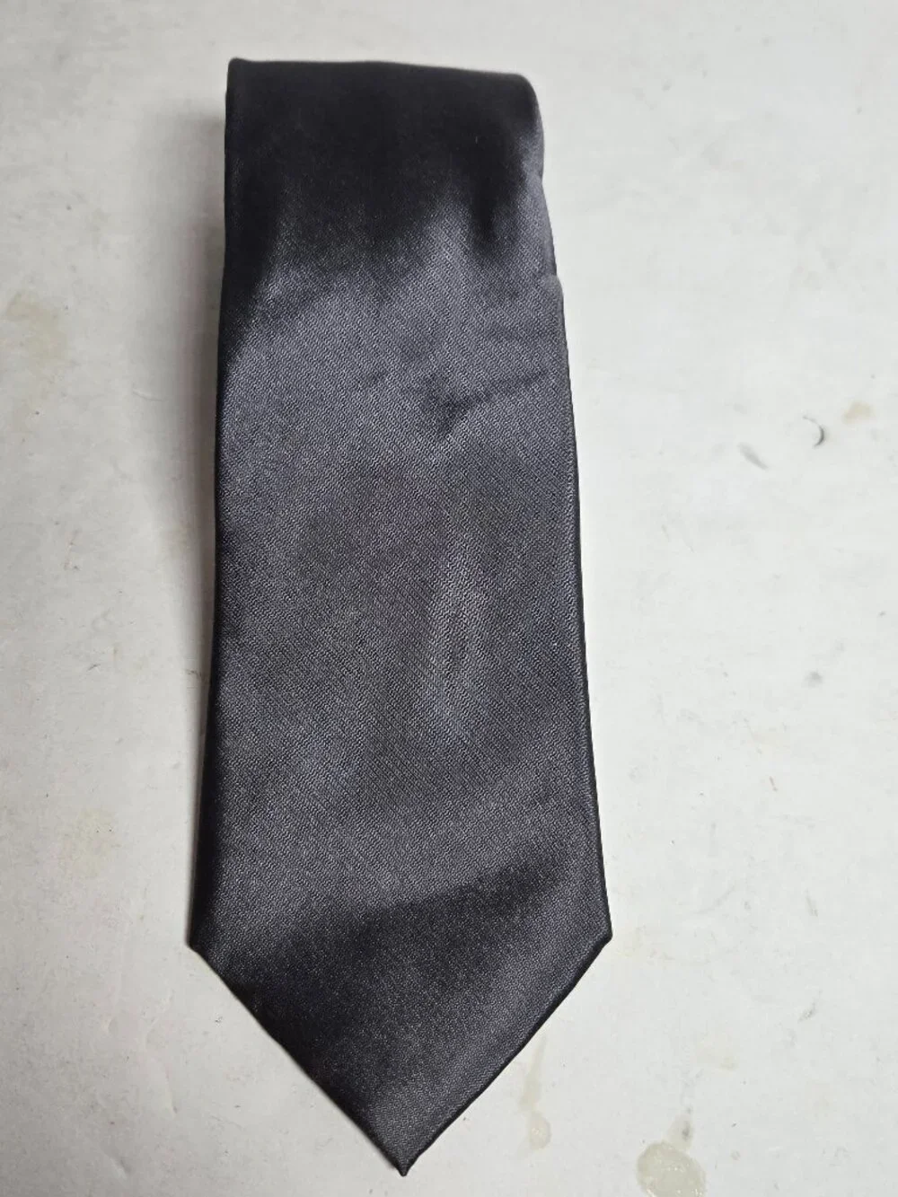 Michael Kors Men's Neck Tie necktie shiny solid Grey Solid 100% Silk